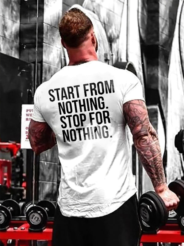 Start From Nothing Print Men's T-shirt