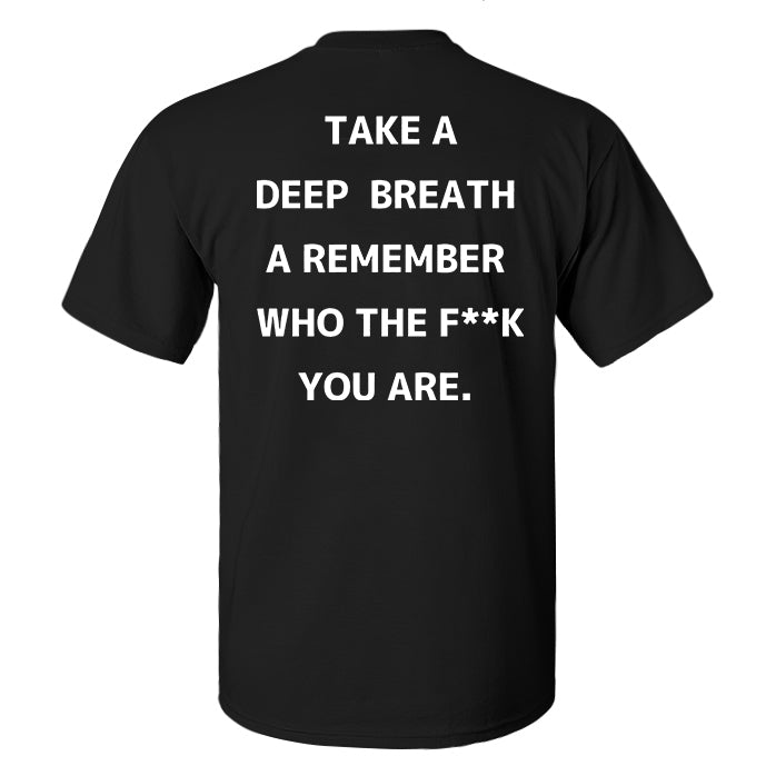 Take A Deep Breath Print Men's T-shirt