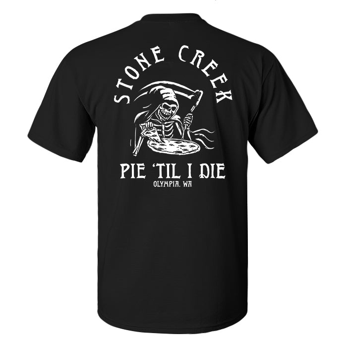 Stone Creek Pie 'Til I Die Grim Reaper Print Men's T-shirt