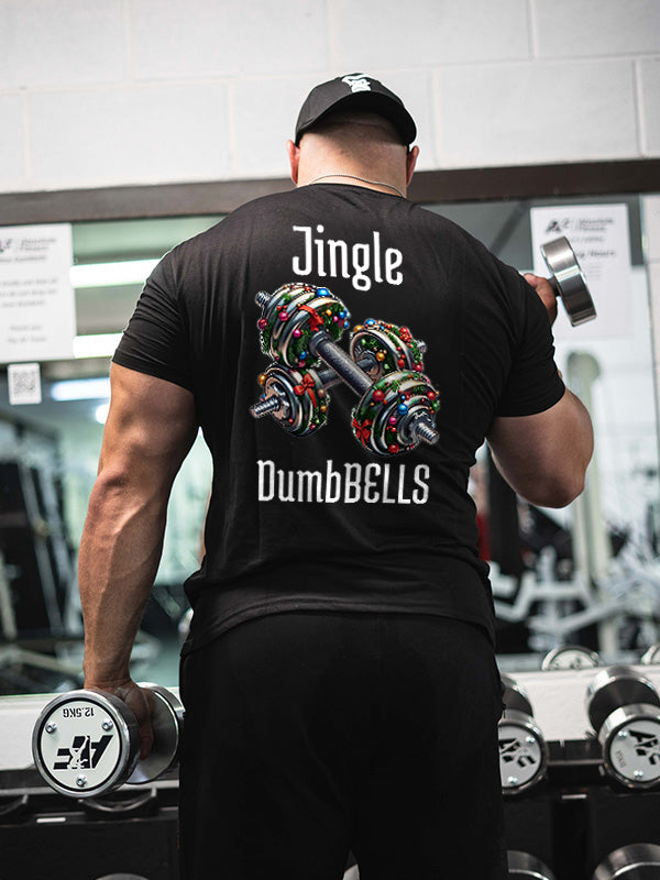 Jingle Dumbbells Printed Men's T-shirt