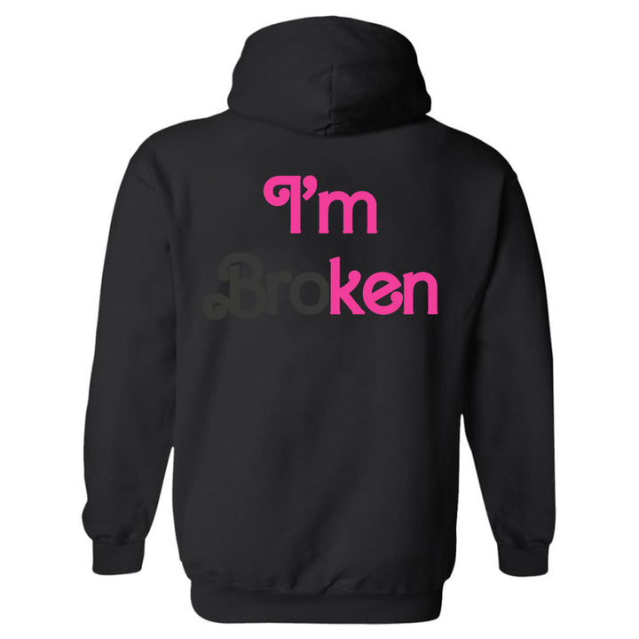 I'm Broken Printed Men's Hoodie