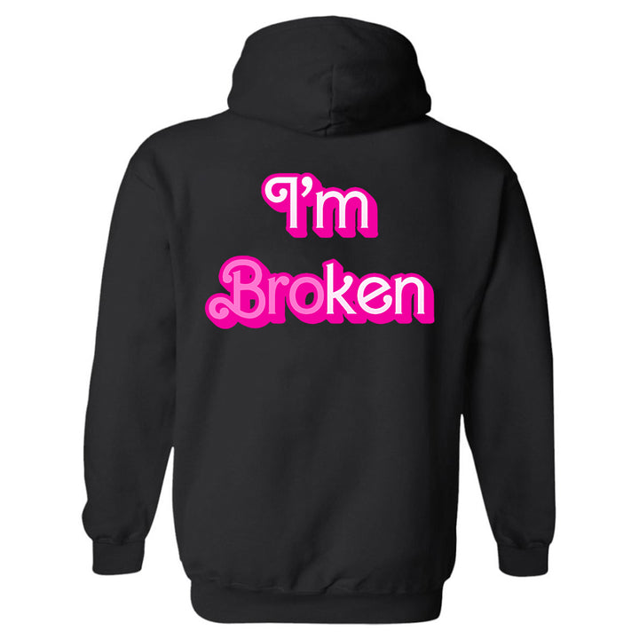 I'm Broken Printed Men's Hoodie