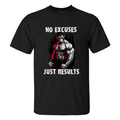No Excuses Just Results Printed Men's T-shirt