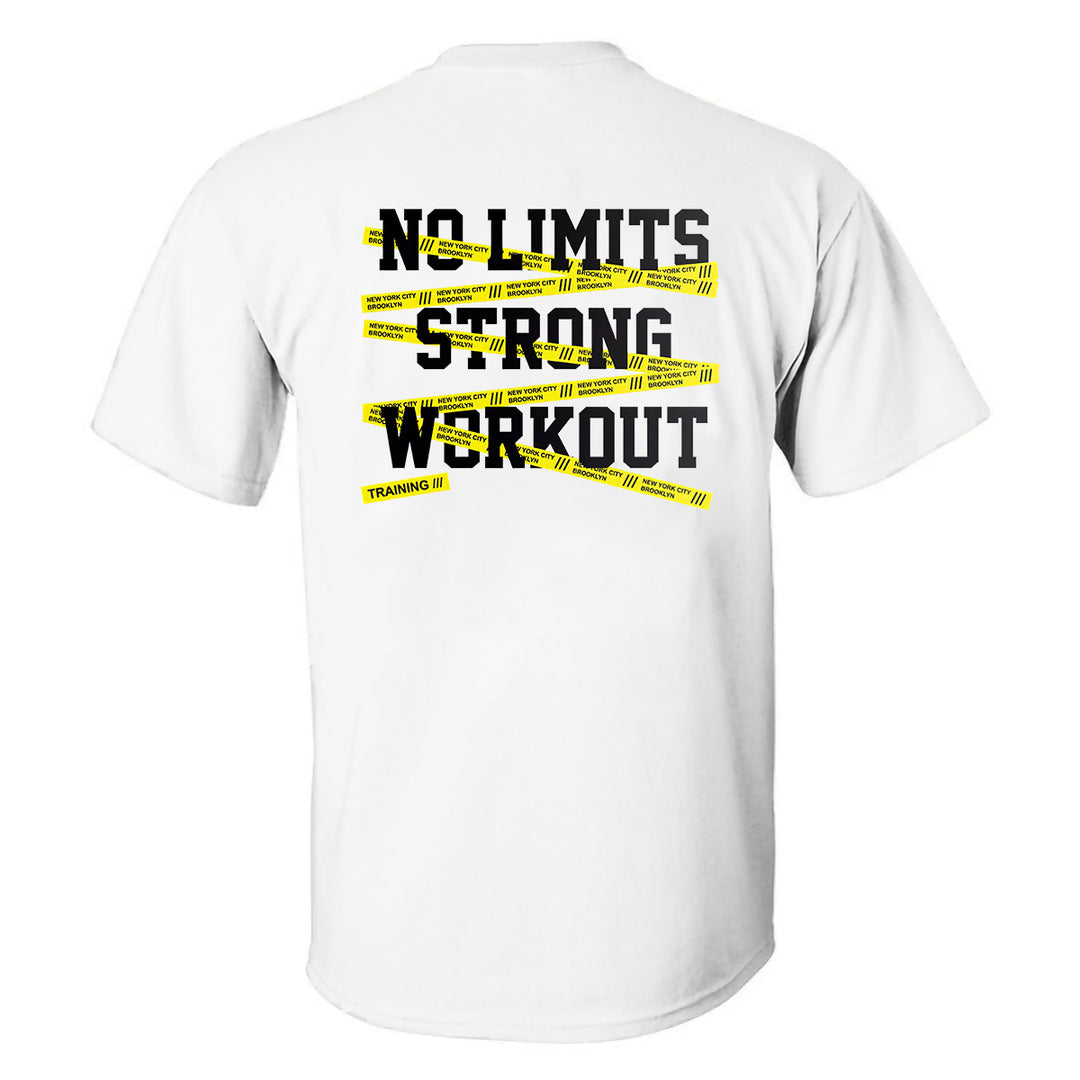 No Limits Strong Workout Printed Men's T-shirt