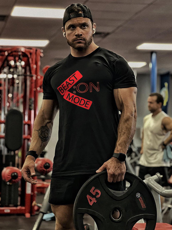 Beast Mode: On Printed Men's T-shirt