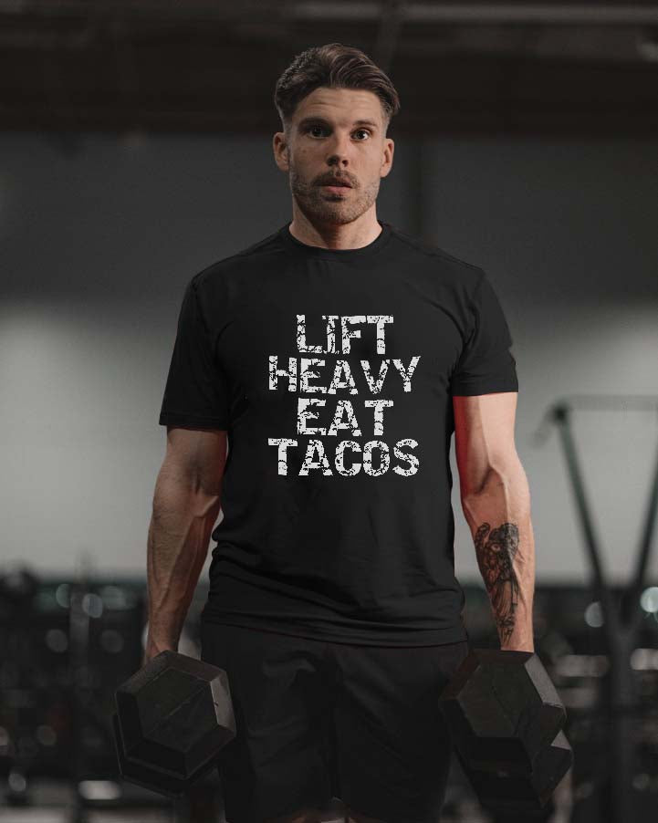 Lift Heavy Eat Tacos Printed Men's T-shirt