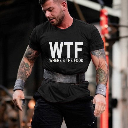 WTF Where's The Food Printed Men's T-shirt