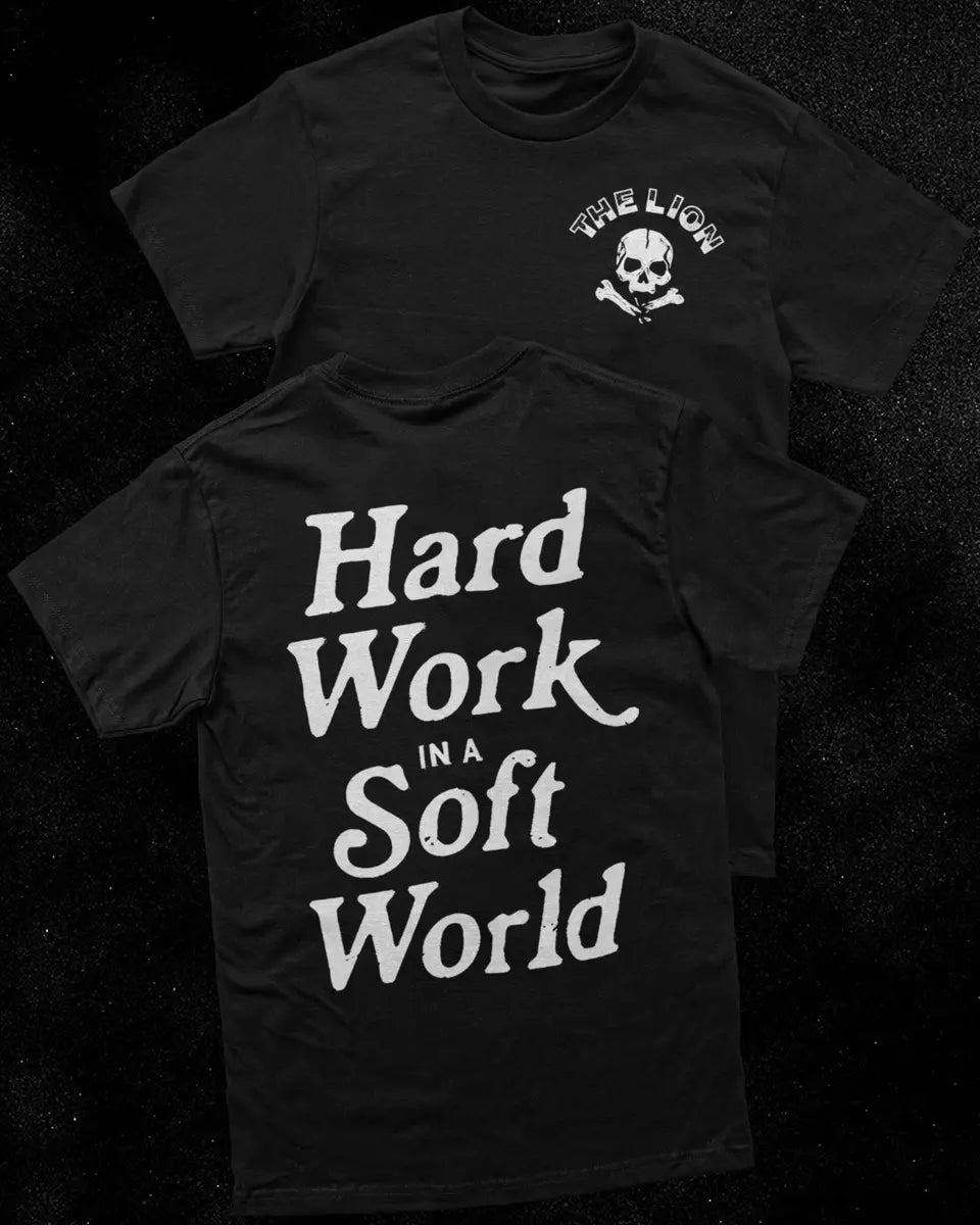 Hard work Soft world  Print Men's T-shirt