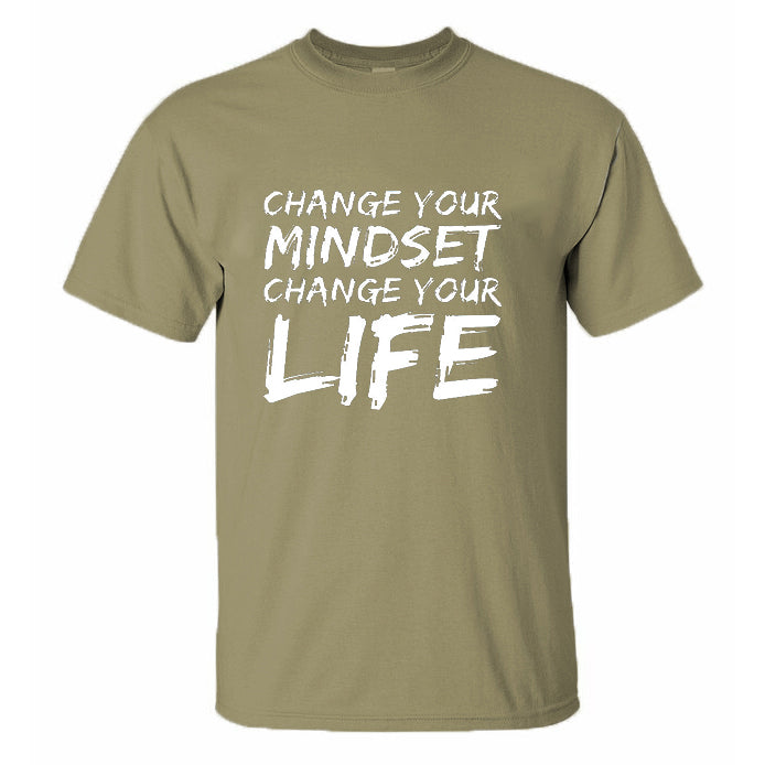 Change Your Mindset Change Your Life Printed Men's T-shirt