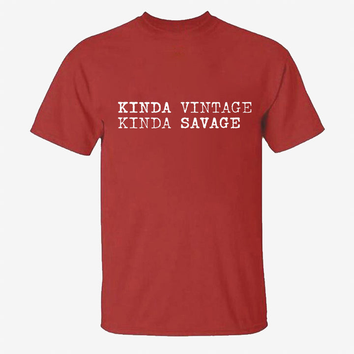 Kinda Vintage Kinda Savage Printed Men's T-shirt