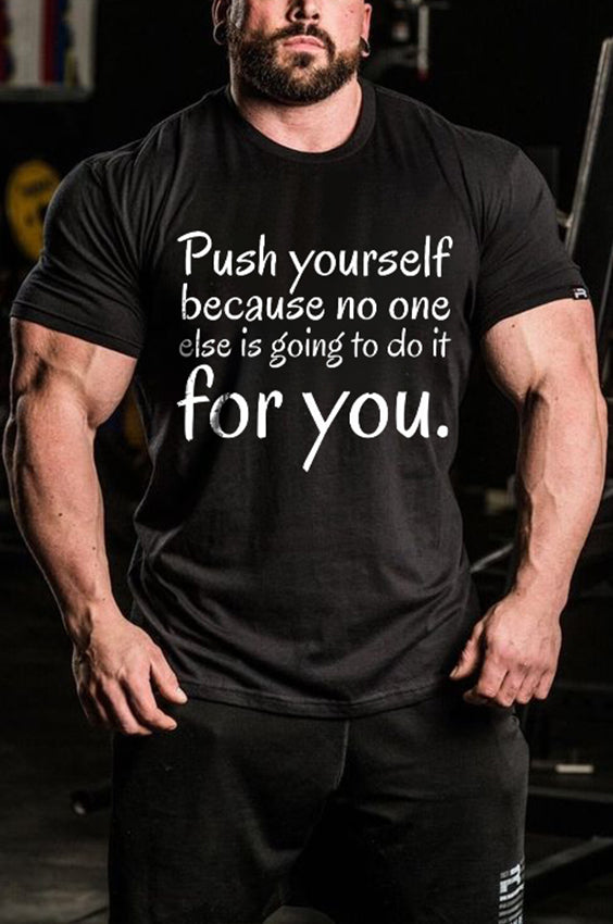 Push Yourself Print Men's T-shirt