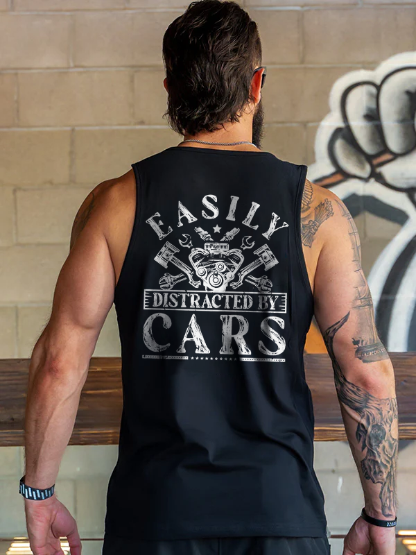 Easily Distracted By Cars Men's Vest