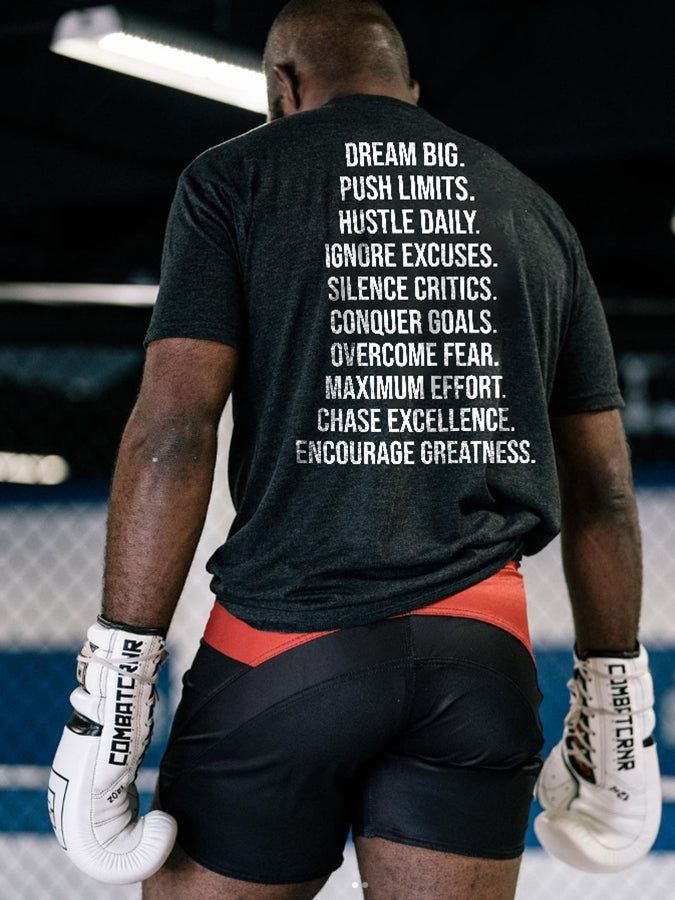 Dream Big. Push Limits Printed Men's T-shirt