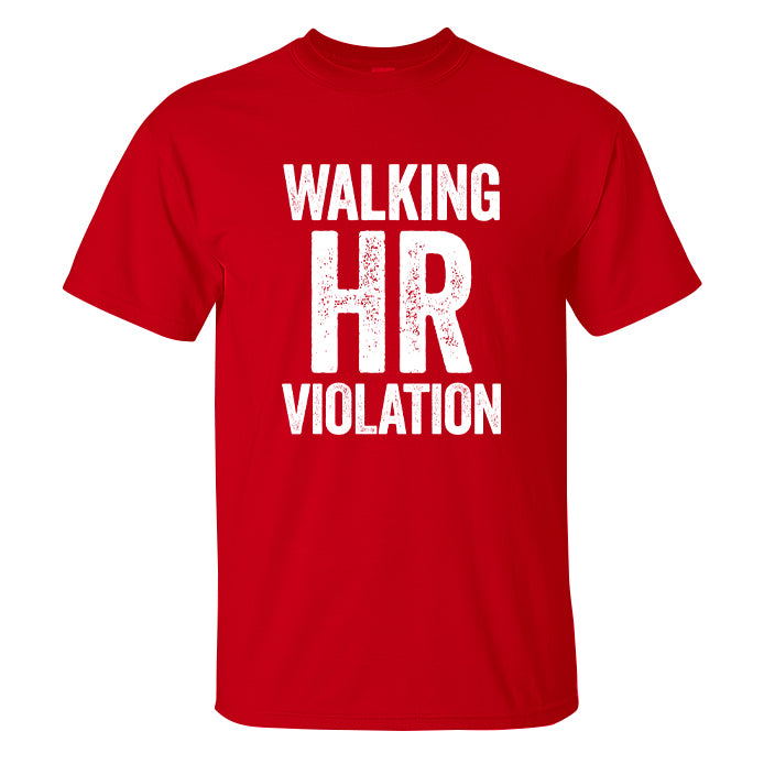 Walking Hr Violation Print Men's T-shirt