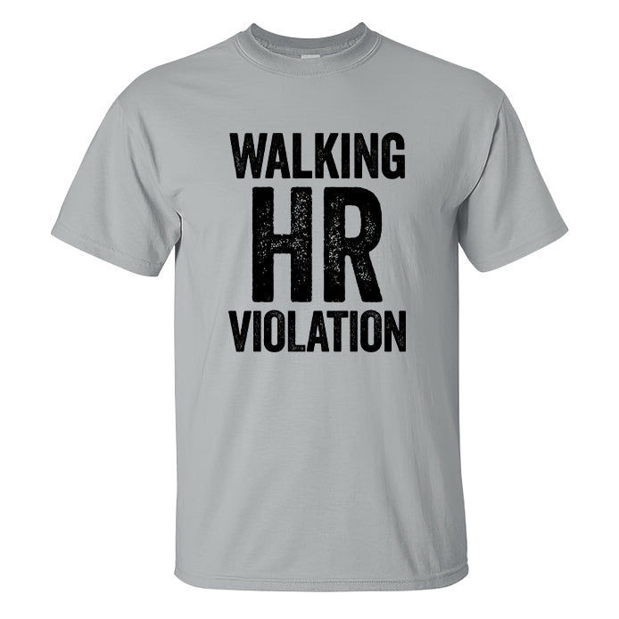 Walking Hr Violation Print Men's T-shirt