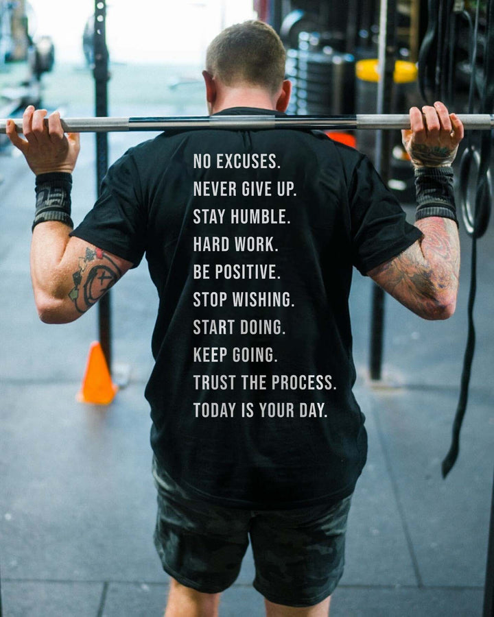 No Excuses Printed Men's T-shirt