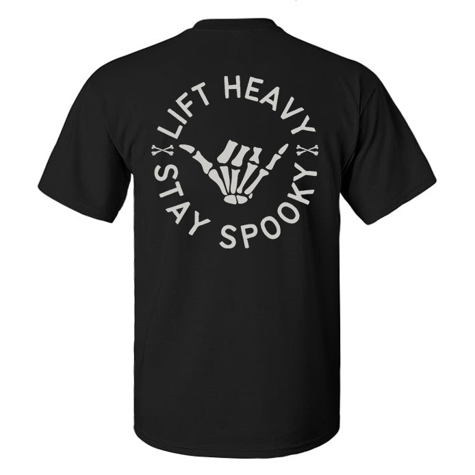 Lift Heavy Stay Spooky Printed Men's T-shirt