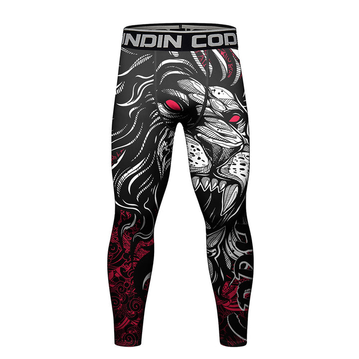 Running Personalized Printed Breathable Men's Leggings