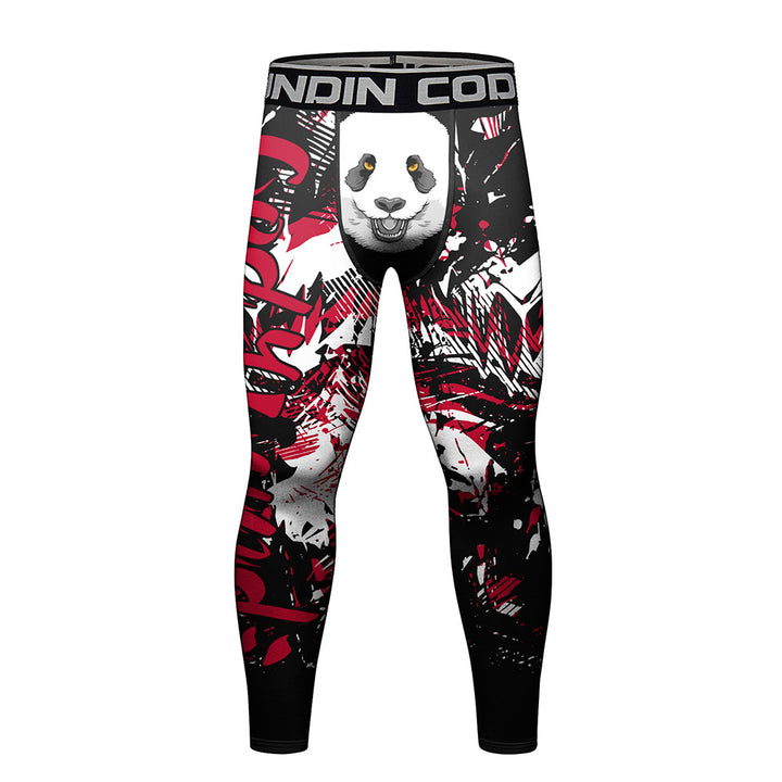 Running Printed High Elasticity Men's Leggings