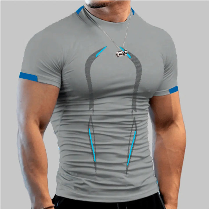 Men's Fitness Sports Training Breathable Short Sleeve Quick Dry T-Shirt