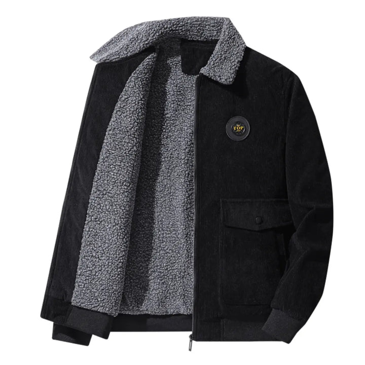 Casual Corduroy Lamb's Wool Men's Loose Jacket