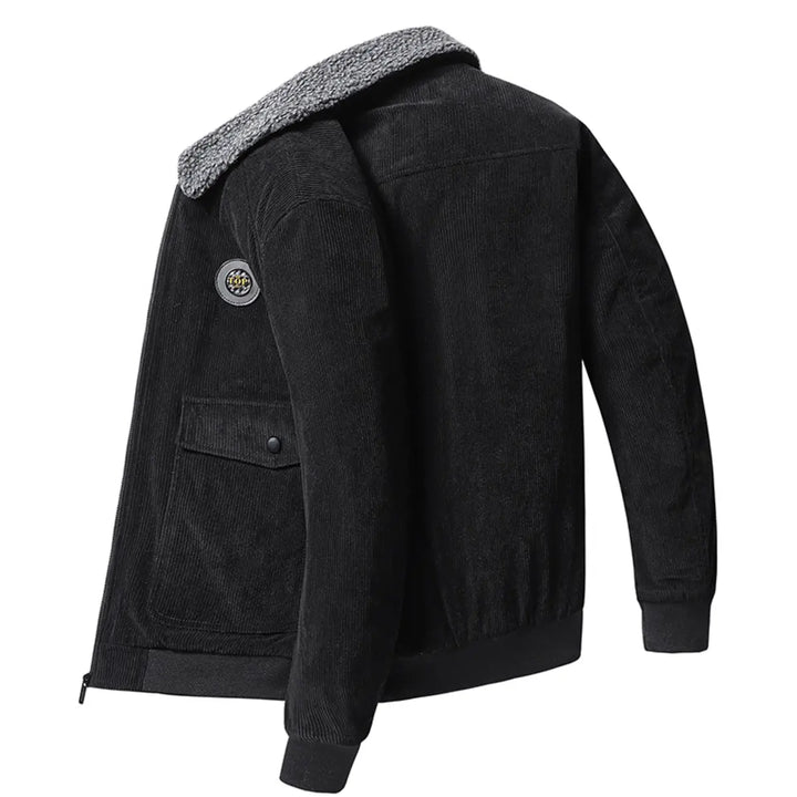 Casual Corduroy Lamb's Wool Men's Loose Jacket