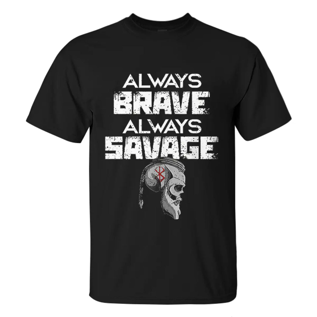 Viking Always Brave Printed Men's T-shirt