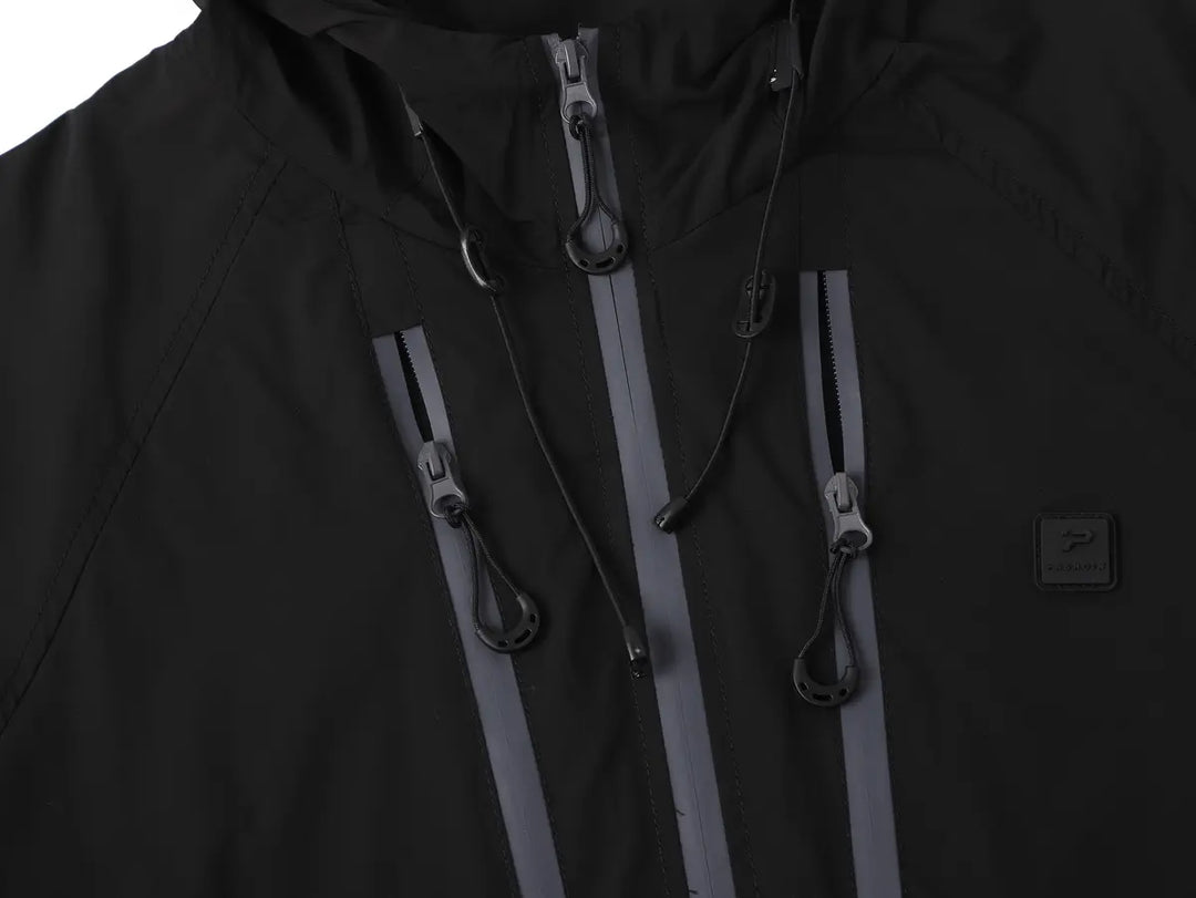 Outdoor Hiking Waterproof Zipper Men's Hooded Jacket