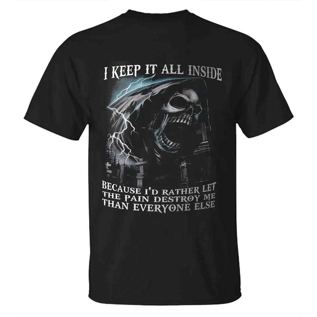 Viking I Keep It All Inside Printed Men's T-shirt