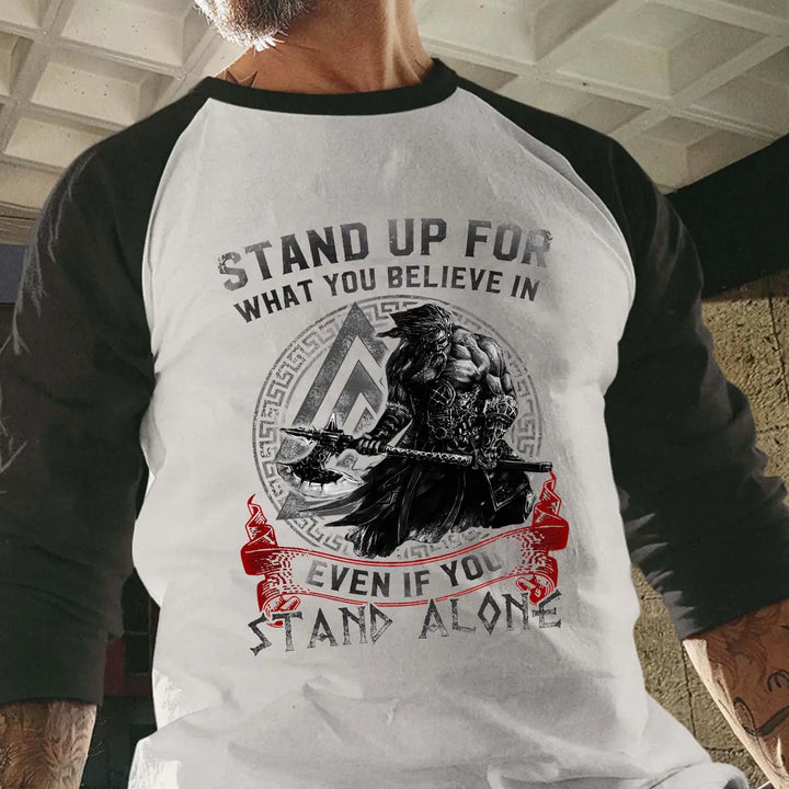 Stand Up For What You Believe In Printed Long Sleeve T-shirt