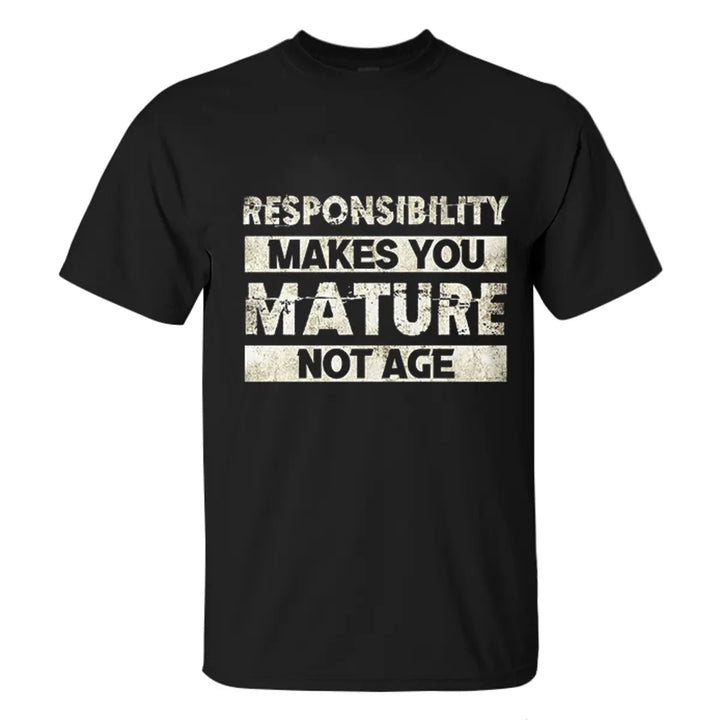 Viking Responsibility Makes You Nature Not Age Printed Men's T-shirt