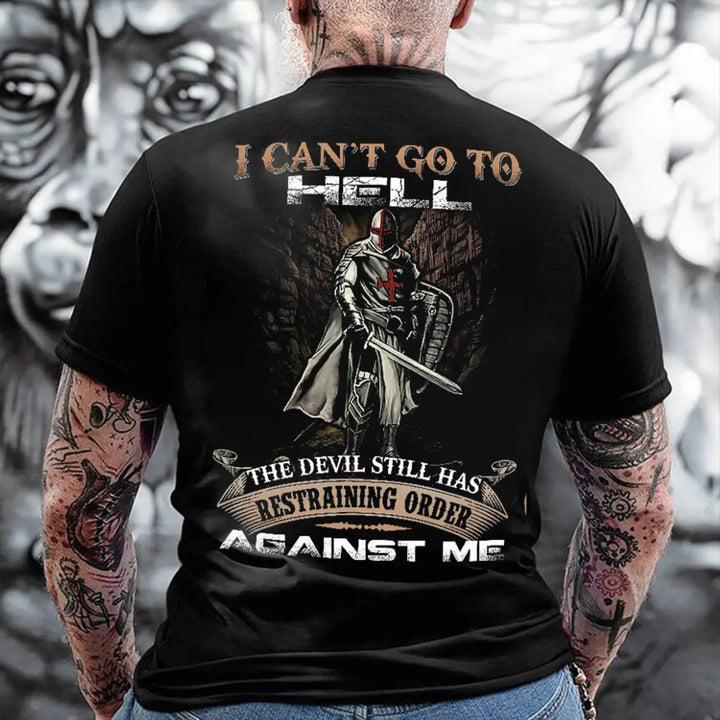 Viking I Can't Go To Hell Printed Men's T-shirt