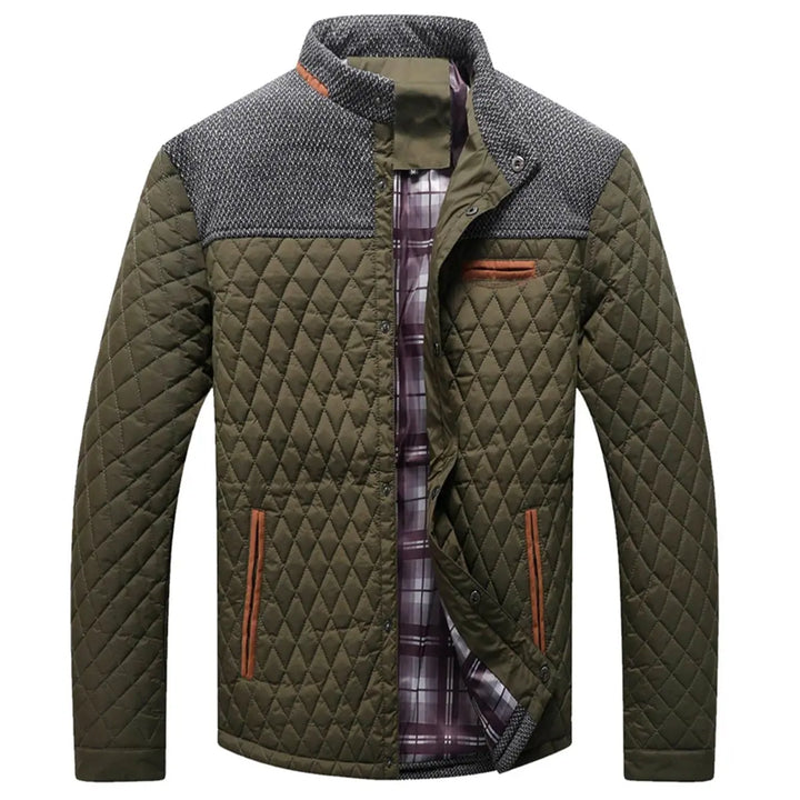 Men's Patchwork Stand Collar jacket