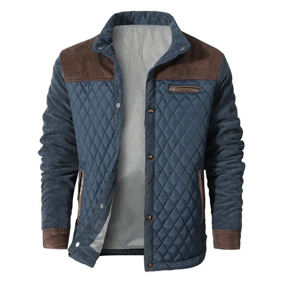 Men's Corduroy Patchwork Stand Collar Dax Jacket