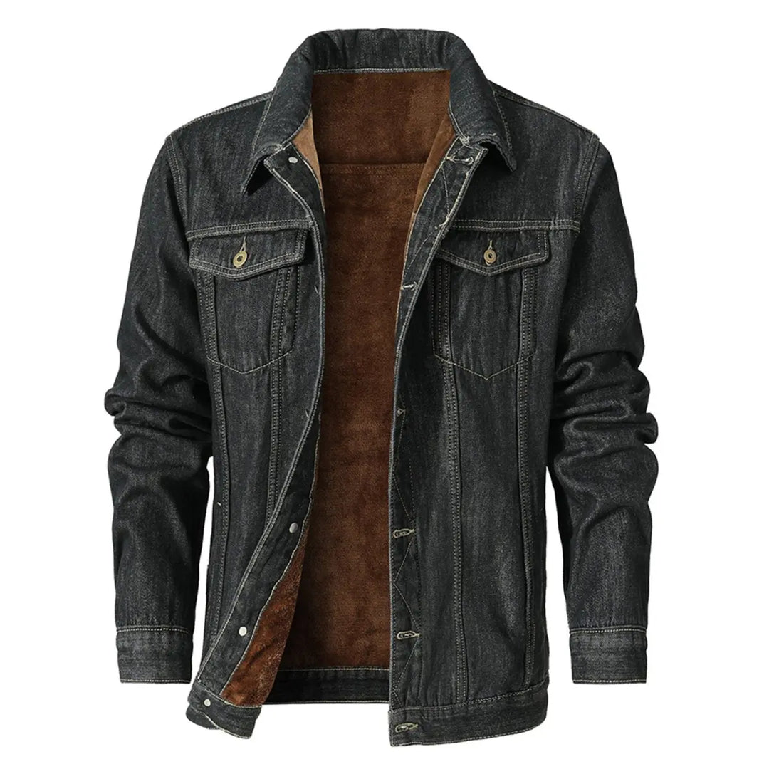 Men's Fleece Warm Denim Jacket