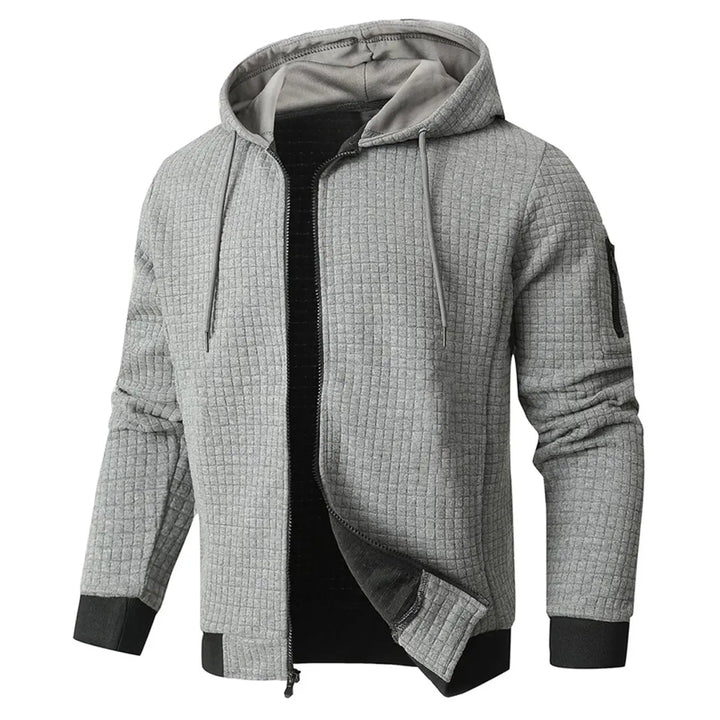 Men's Casual Ribbed Drawstring Engineered Warmth Hoodie