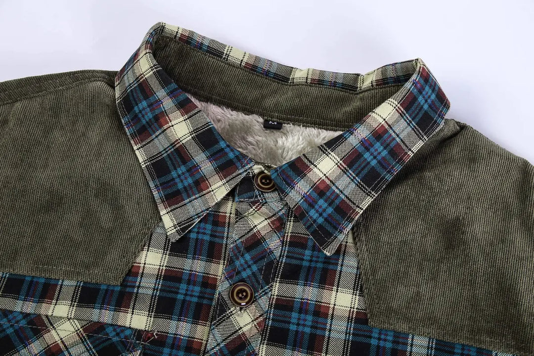 Men's Fleece Plaid Baldy Jacket