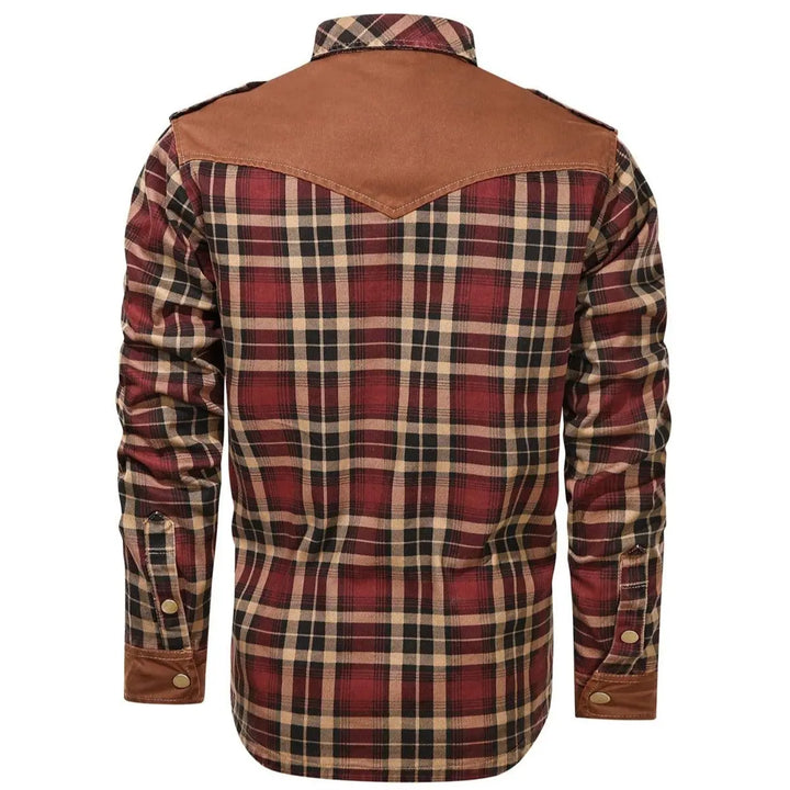 Men's plaid stitching Denali Shirt