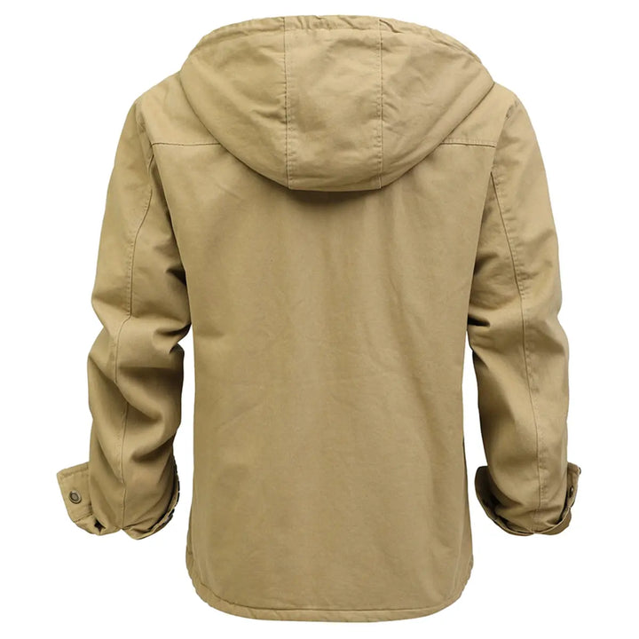 Men's Drawstring Hooded Fleece Jacket