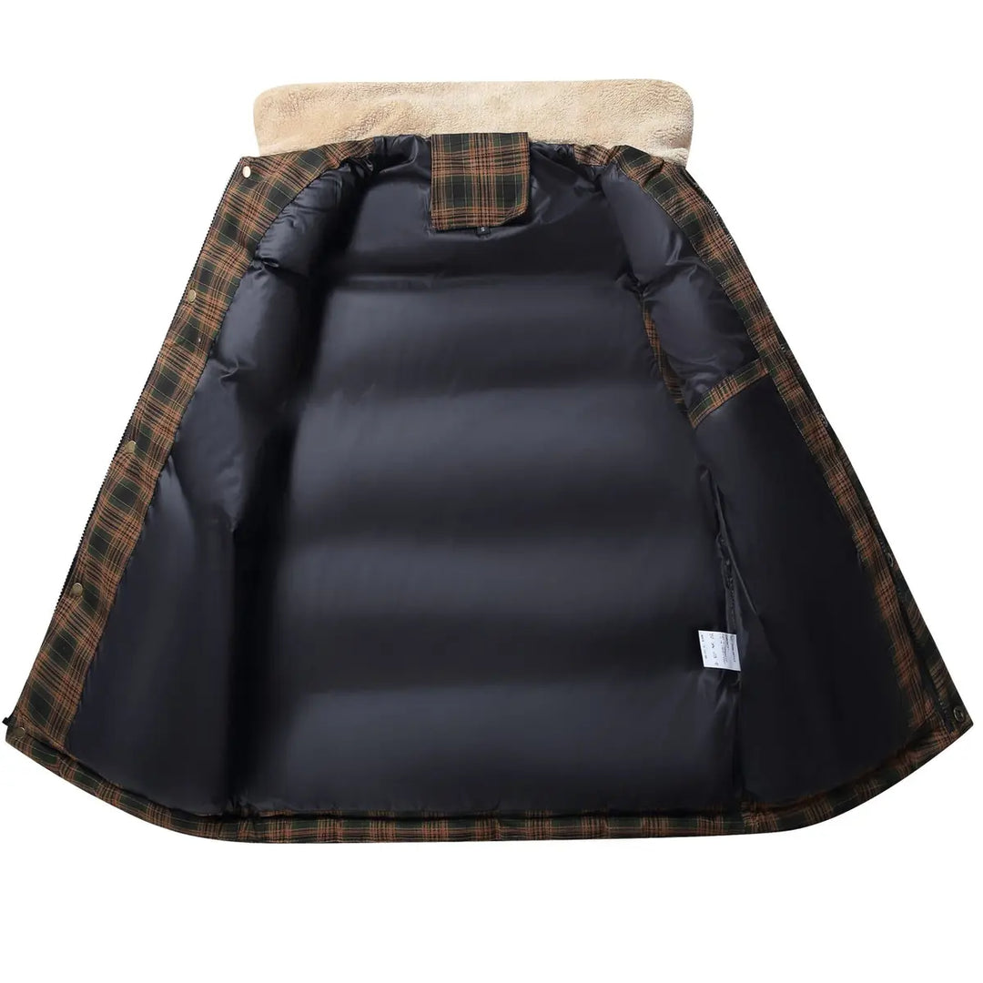 Men's Plaid Patchwork Corduroy Wanderer Vest