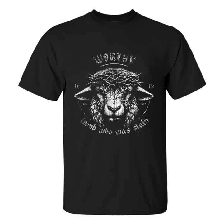 Worthy Lamb Who Was Slain Printed Men's T-shirt