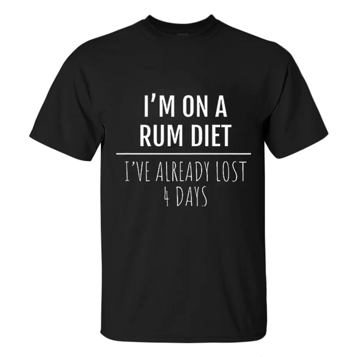 Viking I'm On A Rum Diet I've Already Lost 4 Days Printed Men's T-shirt