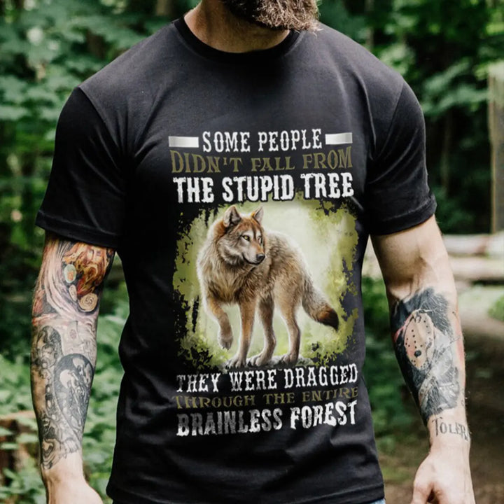 Viking Some People Didn't Fall From The Stupid Tree Printed Men's T-shirt