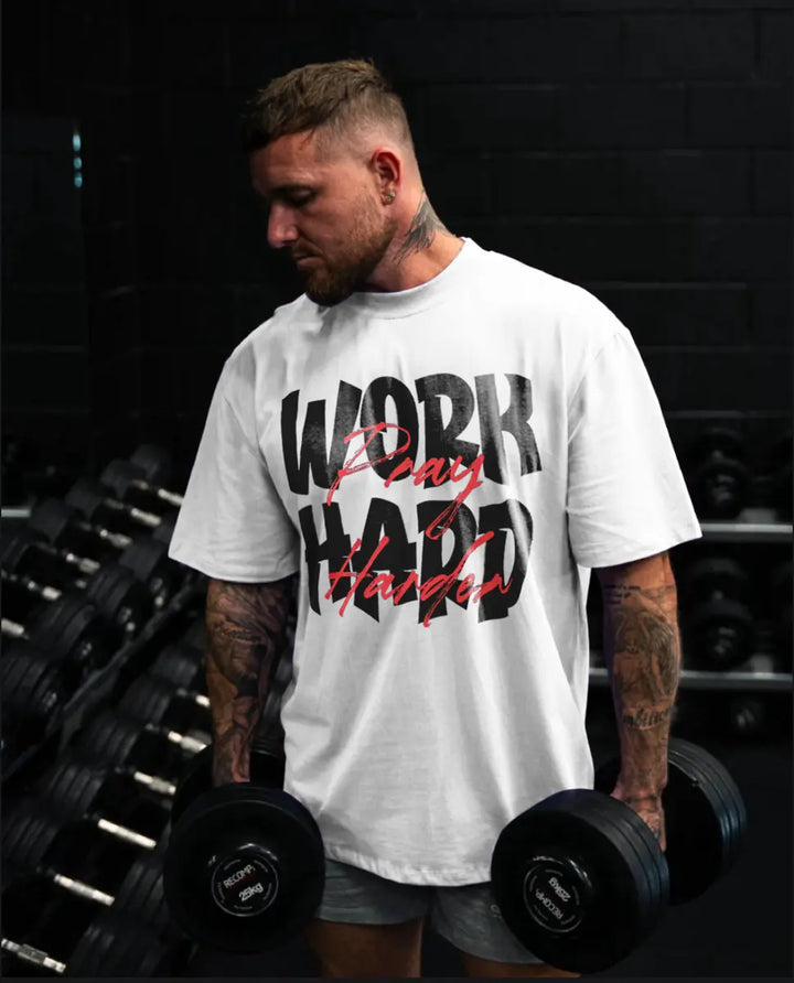 Work Hard play Harder Printed Men's T-shirt