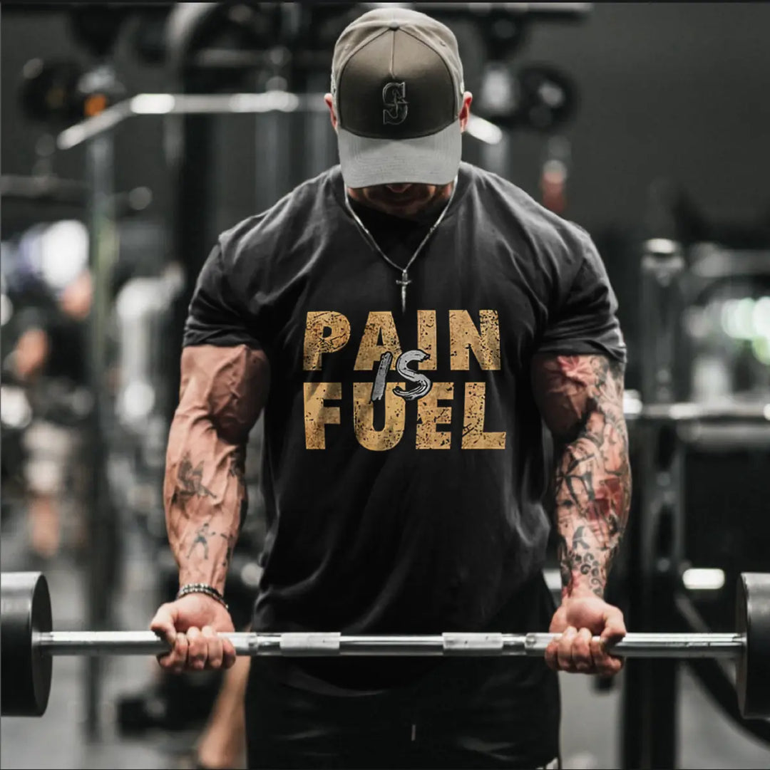 Pain Is Fuel Printed Men's T-shirt