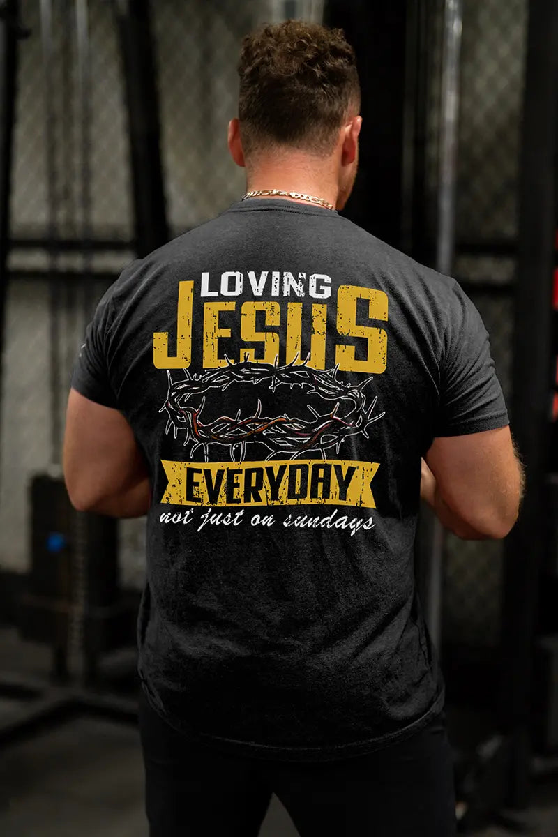 Loving Jesus Everyday Printed Men's T-shirt