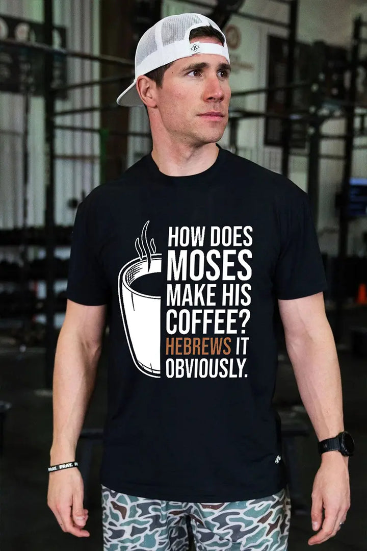 How Does Moses Make His Coffee? Printed Men's T-shirt