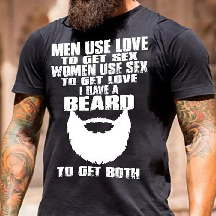 Viking Men Use Love To Get Sex Printed Men's T-shirt