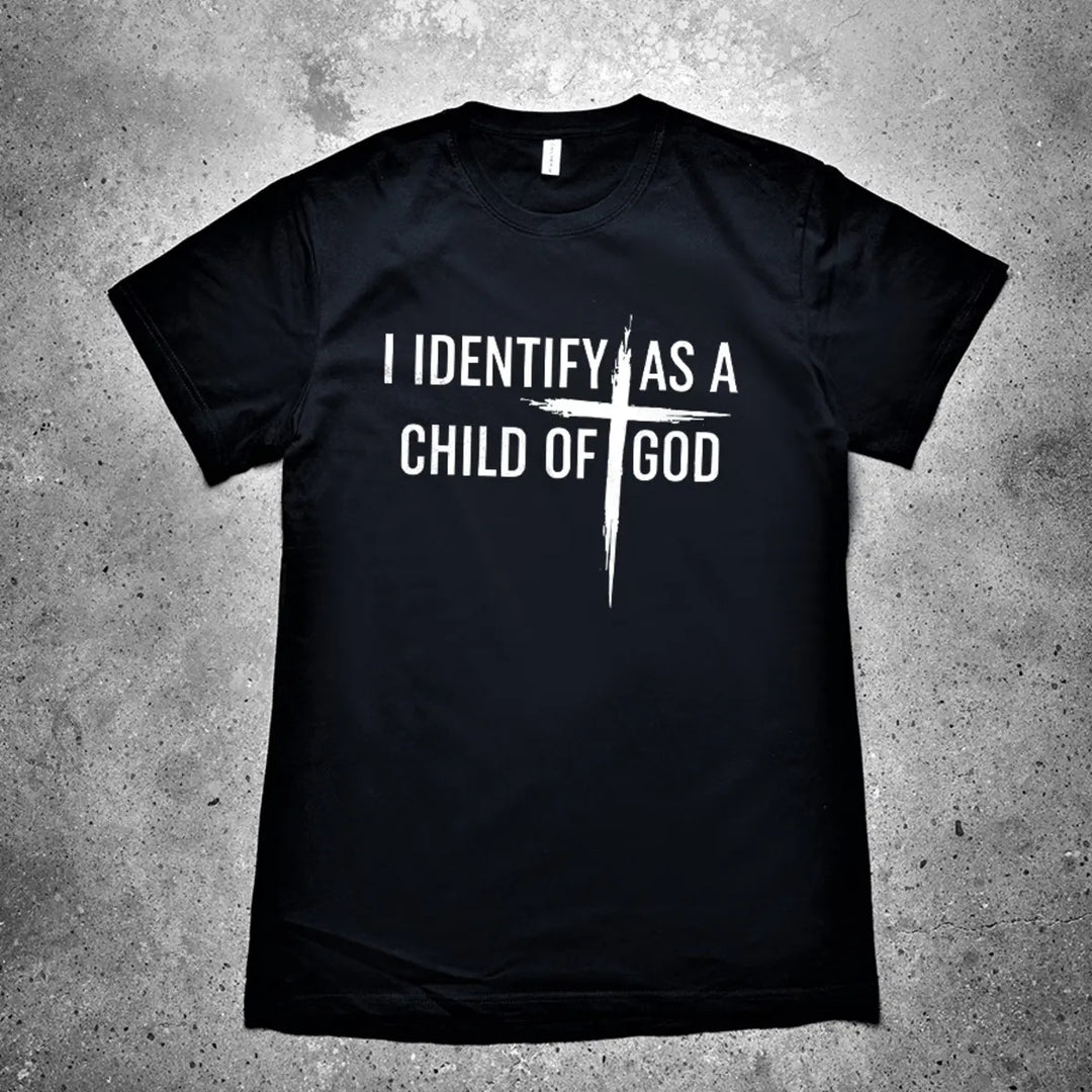 I Identify As A Child Of God Printed Men's T-shirt Image - 2