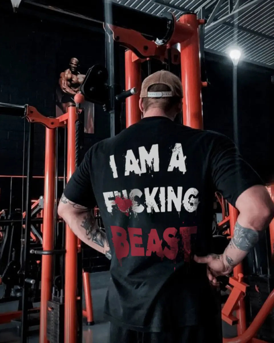 I Am A F*cking Beast Printed Men's T-shirt